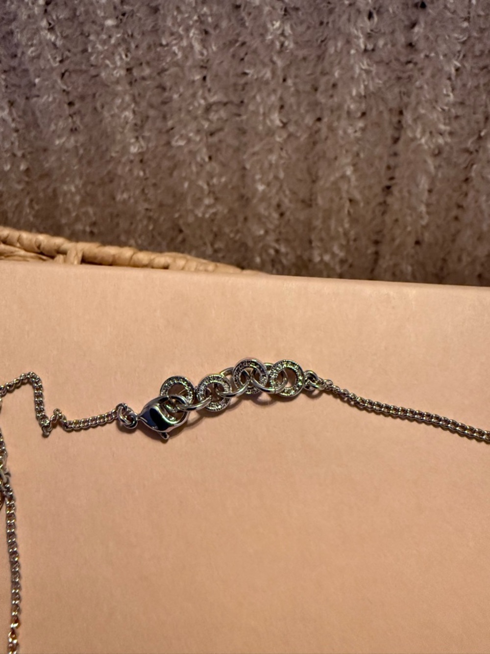 Dior Silver-tone Letter Charm Necklace with D I O R Pendants - Picture 3 of 5